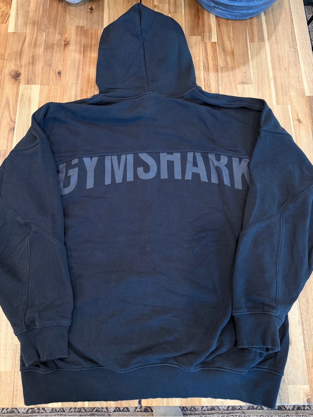Gymshark Black Tonal Logo Pullover Hoodie